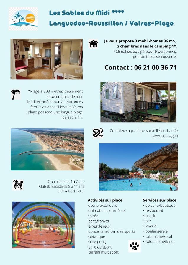Les Sables Du Midi Hotel Valras-Plage Eksteriør billede